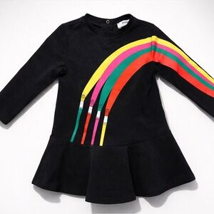 Black Paint Brush Dress - 6-12 months